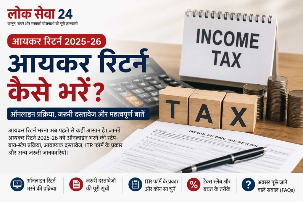 आयकर रिटर्न 2025-26 ऑनलाइन भरने की प्रक्रिया