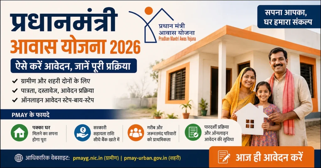 प्रधानमंत्री आवास योजना 2026 आवेदन प्रक्रिया और पात्रता