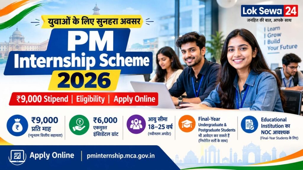 PM Internship Scheme 2026 – ₹9,000 Stipend, Eligibility and Online Application