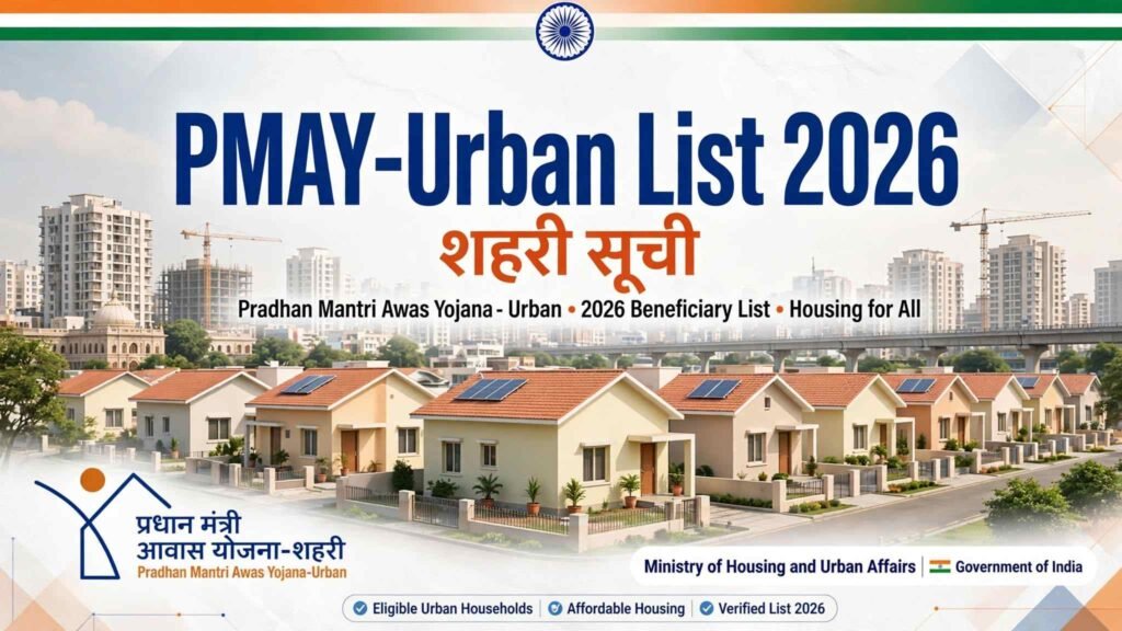PMAY-Urban List 2026 - शहरी आवास योजना की नई लिस्ट
