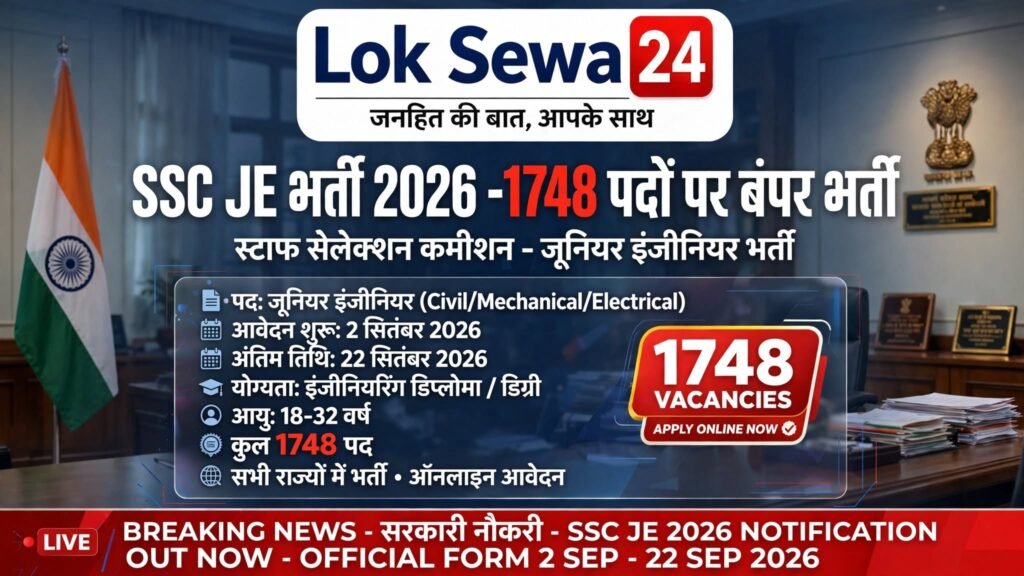 SSC New Recruitment 2026: 1748